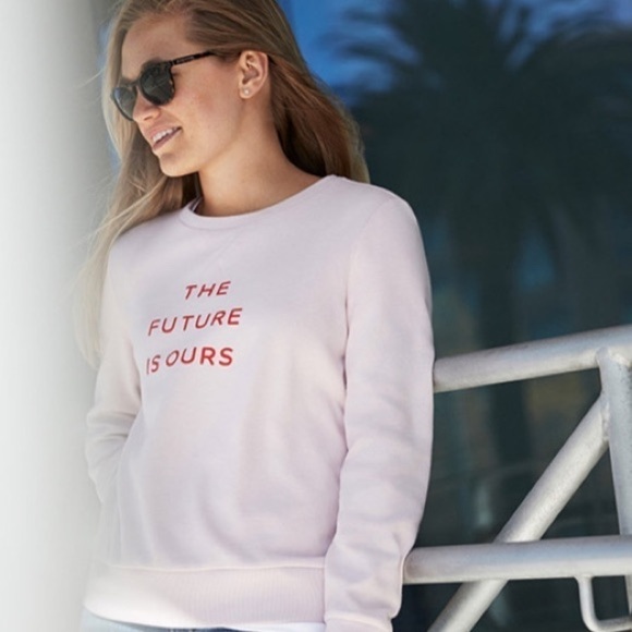 French Terry Sweatshirt The Future Is Ours Blush L - Picture 1 of 10